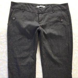 Spacegirlz Womens Tweed Pants size 7 Brown Crop Capri Relaxed Casual Office